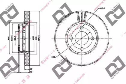 Тормозной диск DJ PARTS BD1927